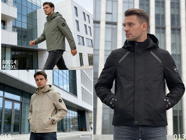 Kurtka męska cienka Roz M-3XL, 1 Kolor Paczka 5 szt
